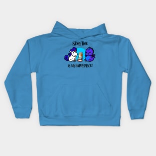 “Story Time Is My Happy Place” Chibi Unicorn & Dragon Kids Hoodie